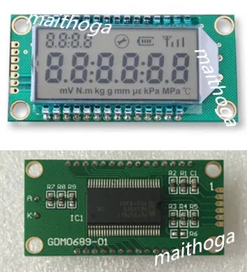 

TN Positive 6-Digits Segment LCD Panel Module PCF8576 Drive IC White/Blue/Yellow Green Backlight