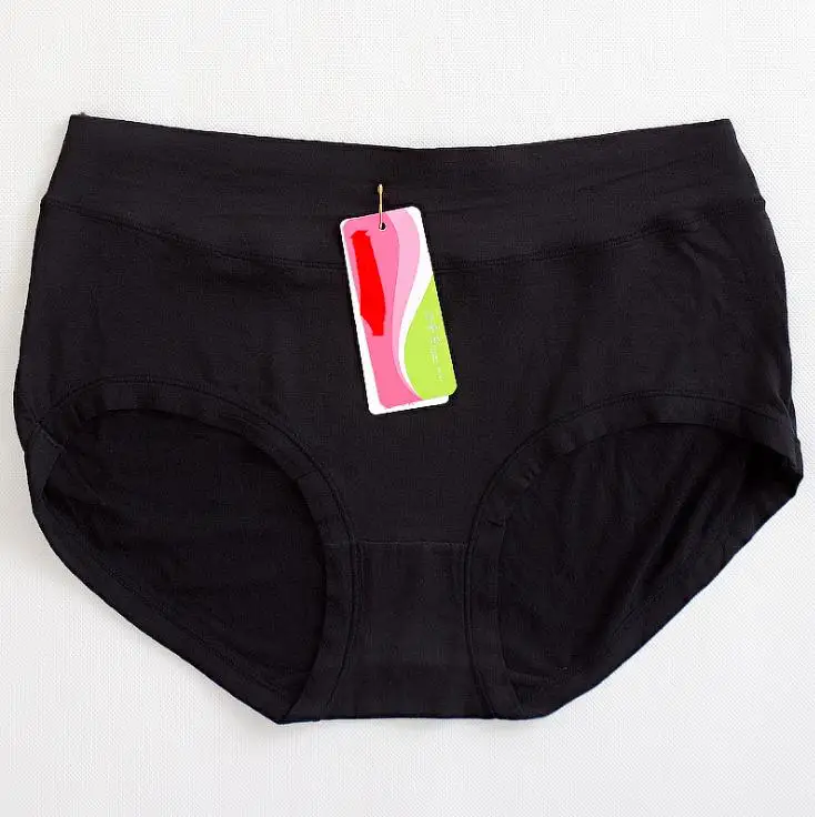 

KJ16 Body Shaper Hip Ladies Underwear Plus Size Mid-Waist Breathable Bamboo Fiber Women's Panties