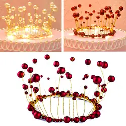 Флажки для кексов торт Топпер Принцесса Корона DIY ручной работы жемчуг красивая Креативная кухня