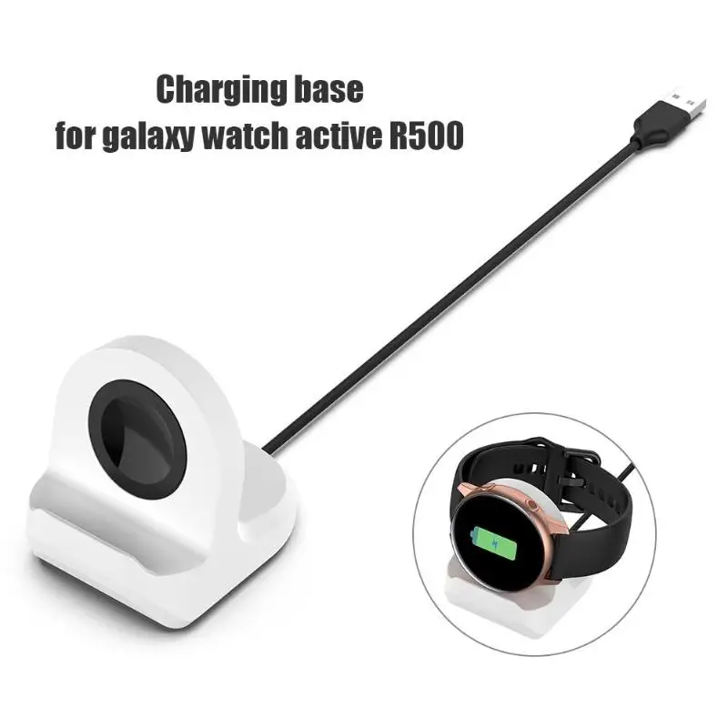 Силиконовая Подставка для зарядки док-кабель для samsung Galaxy Watch Active 40 мм R500 Смарт-часы зарядное устройство Держатель для активных 40 мм R500 Новинка