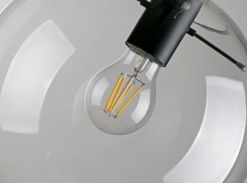 Modern Simple Nordic Glass Ball pendant Lamp Globe Chrome Pendant Lights Kitchen Lights for Dining Room Kitchen Bar Restaurant (15)