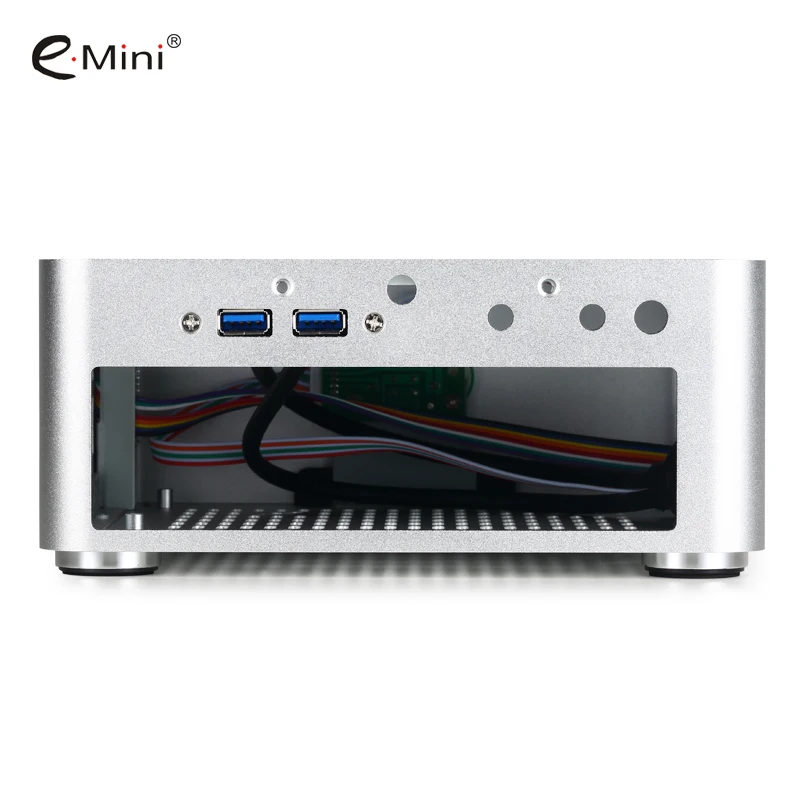 E. mini H80S Mini ITX компьютерный чехол ПК с алюминиевым корпусом шасси двумя USB3.0