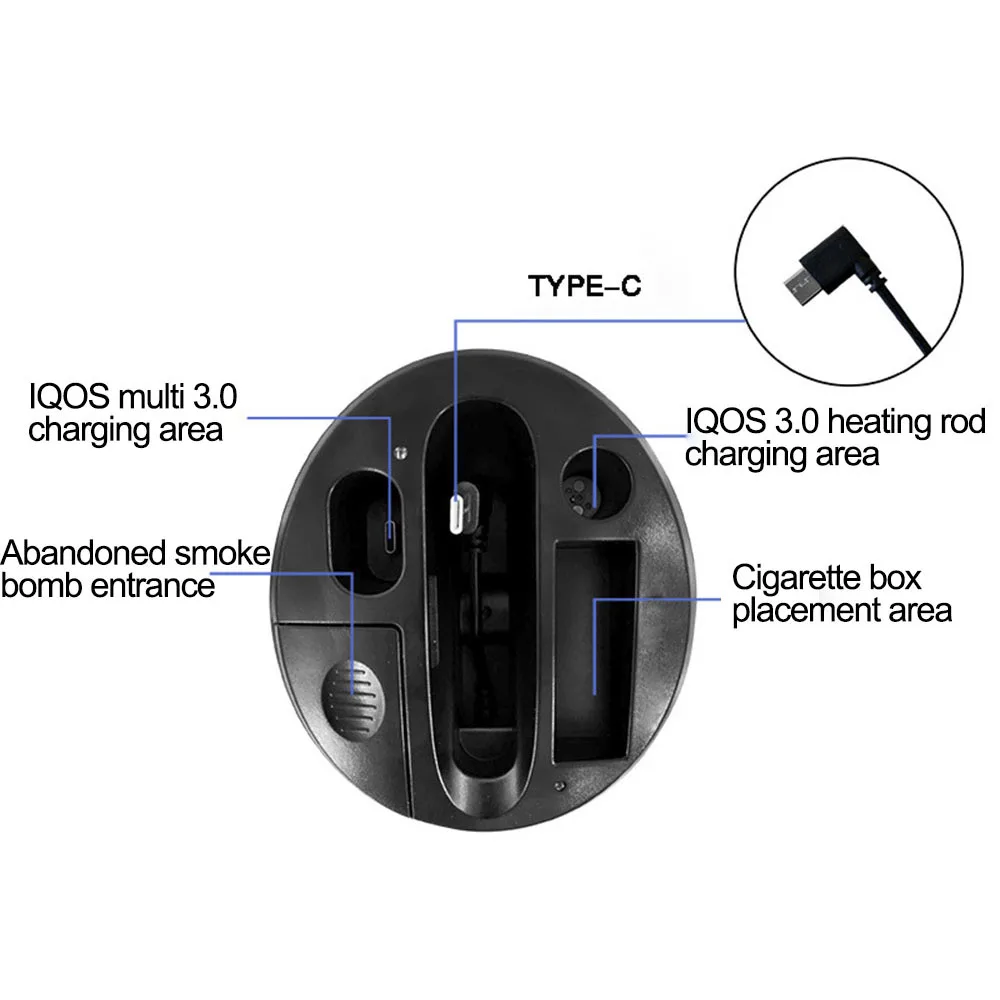 Автомобильное зарядное устройство 2 в 1 JINXINGCHENG Type C для IQOS 3 0/Multi 0 из АБС