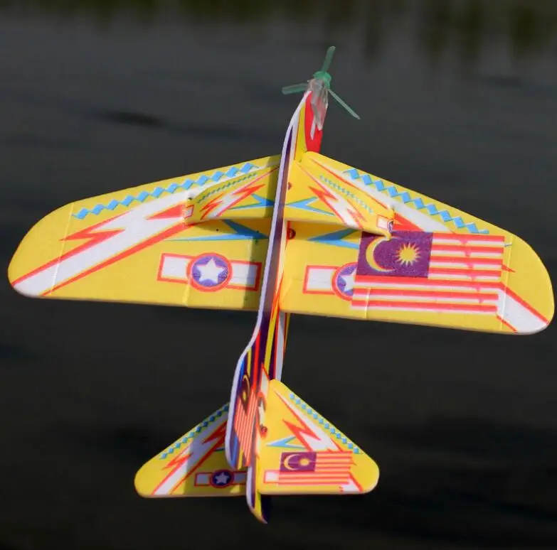 DIY Lealth планер летают обратно игрушечный самолет