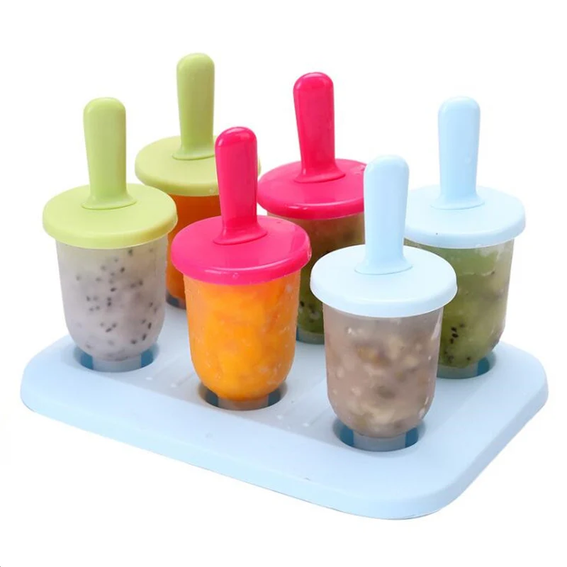 6 шт самодельный лед сливки Формы Для Мороженого Мороженое Инструменты для выпечки многоразовые приборы для выпечки прессформы Кухня расходные материалы - Цвет: A mix