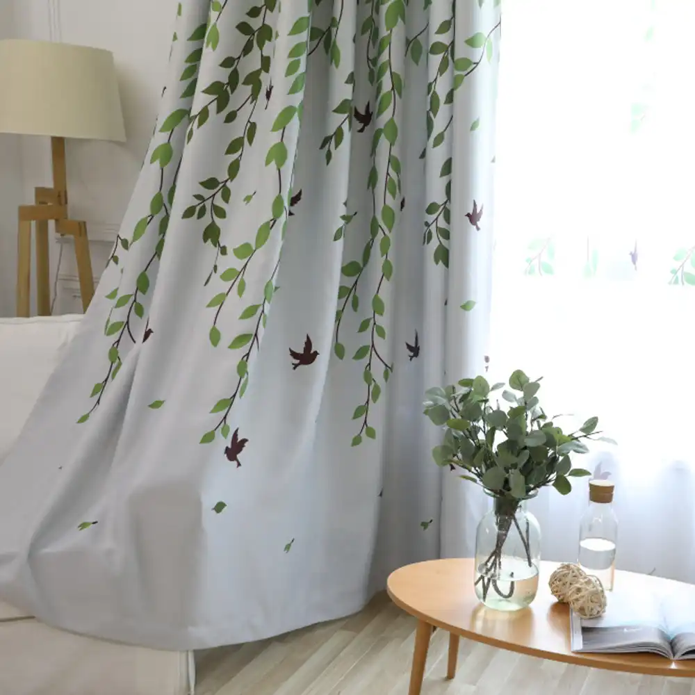 Thermal Insulated Blackout Curtain Panels For Bedroom Green Willow
