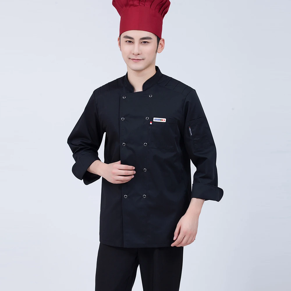 Унисекс, для ресторана, кухни, для приготовления пищи, шеф-повара, Рабочая форма, высокое качество,, для кафе, еды, барбекю, отеля, официанта, комбинезоны, куртки, фартук
