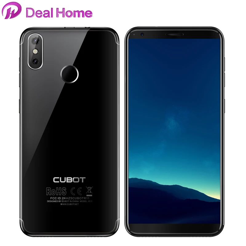 Оригинал Cubot R11 5.5 ''18:9 + Экран 2 ГБ 16 ГБ смартфон MT6580 4 ядра android 8.1 отпечатков пальцев двойной сзади камеры мобильного телефона