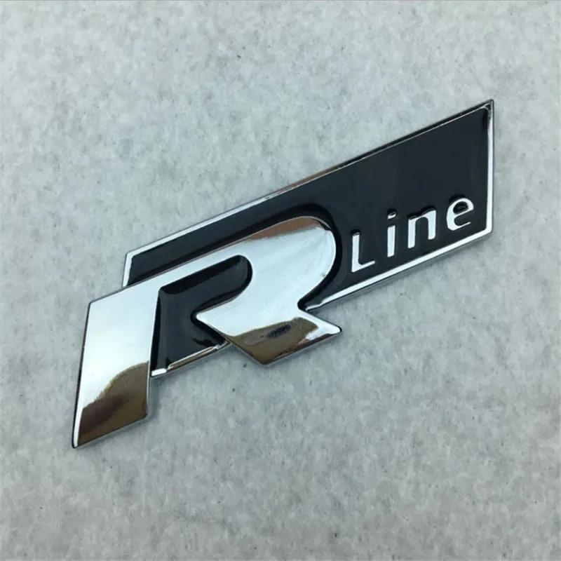 Automobiles Motorcycles Styling Accessories R-Line Trunk Emblem RLINE Side Logo Stickers For Car Doors Taillights 7.5X2.5cm