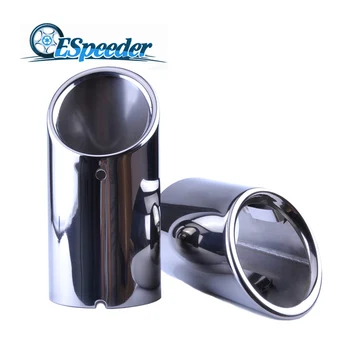 

ESPEEDER Auto Stainless Steel Exhaust Tip Pipe Muffler Car Styling Exhaust System Tip Modified Car Tail Dual Letout For Skoda