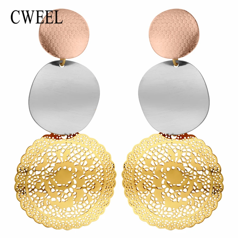 

CWEEL Drop Earrings Fashion Boho Wedding Bohemian Earrings Female For Women Party Long Brincos Charms Cheap Male Earring