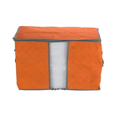 

Orange Quilt Blanket Pillow Under Bed Cosmetic Cases Non-woven Fabric