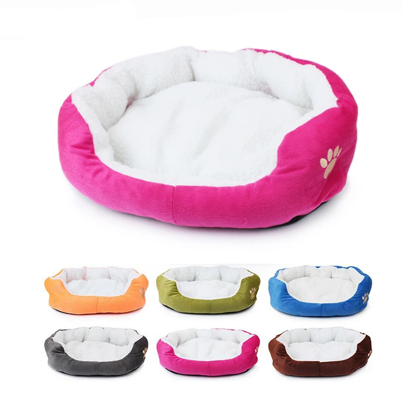 

Fashion Footprint Dog Bed Soft Pet House Mat for Small Medium Dog Winter Warm Teddy House Cotton Kitten Dog Sleeping Mat
