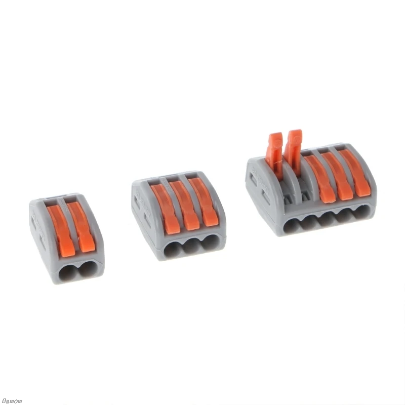

60 Pcs Universal Compact Splicing Wire Connector Reuseable Cable Clamp 2/3/5 Conductor Damom