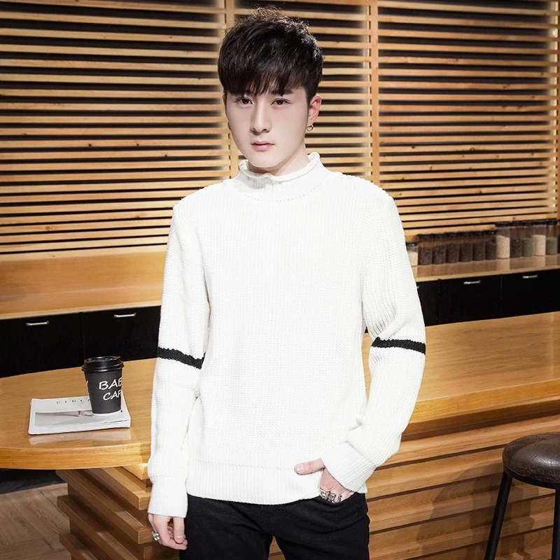 Fashion Men's Growing Sleeve Sweater Men Wear Leisure Pure