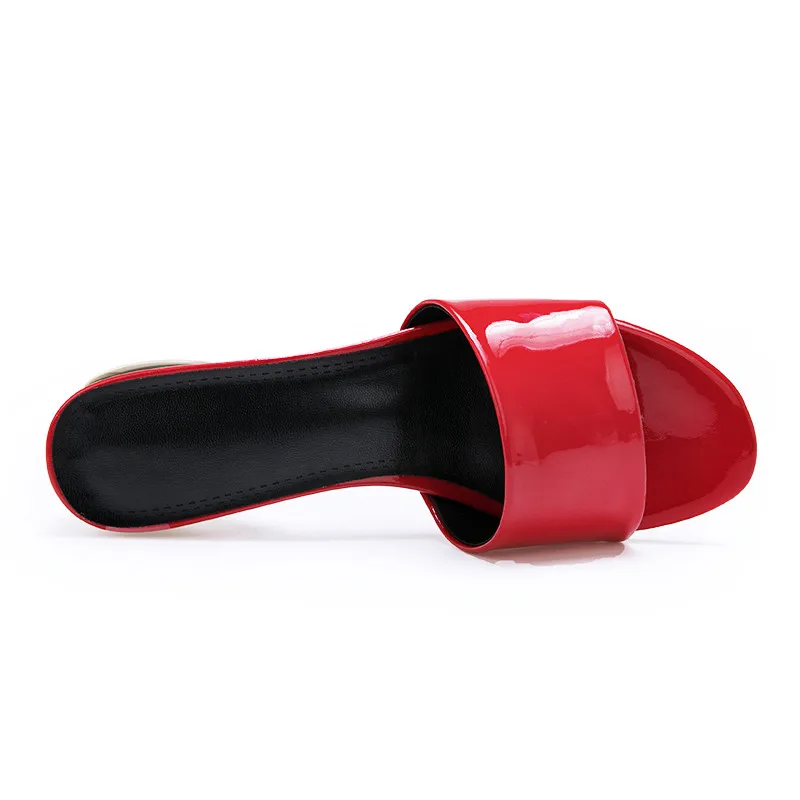 MEMUNIA/Новинка года; женские босоножки; обувь из натуральной кожи; уникальные туфли без задника на низком каблуке; женские летние вечерние туфли; Цвет Красный