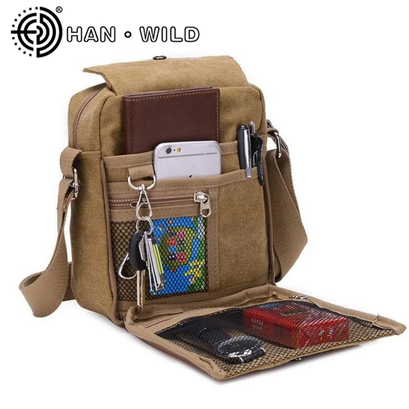 

High Quality Multifunction Men Canvas Bag Male Business Bag Casual Travel Bolsa Masculina Men's Crossbody Bag Men Messenger Bags