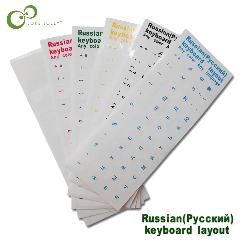 

1Pc Transparent Russian Keyboard Sticker Russia Ukraine Belarus Paste Sticker for PC Computer Mechanical Keyboard Stickers GYH