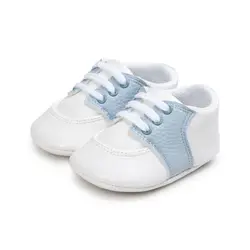 Весенне-осенняя милая детская повседневная нескользящая обувь из искусственной кожи на шнуровке для маленьких мальчиков и девочек
