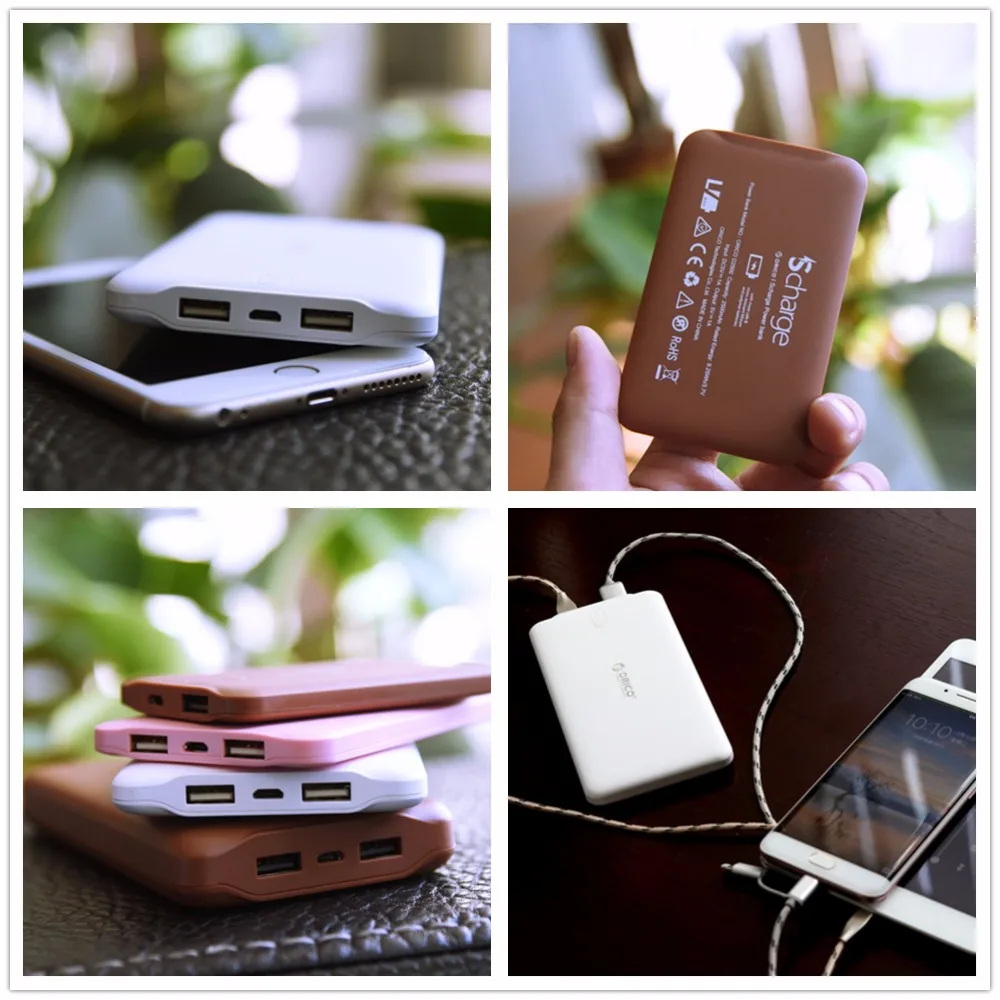 ORICO 2500mAh New Mobile Power Bank Portable Charger External Battery Backup Powers for Smart Devices