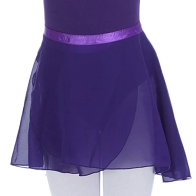 Ballet Dance Chiffon Wrap Skirts Ribbons Tie Up Girls Dancewear Ladies