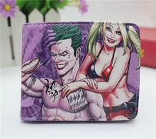Comando suicida monedero cosplay mujeres Hombres bifold Carteras Titular de la Tarjeta Monedero monedero