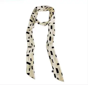 

Women's Silk Scarf Fashion Ladies Scarves Printing Female Silk Scarves Long Narrow Striped Bag Strip Small Towels Tie Foulard