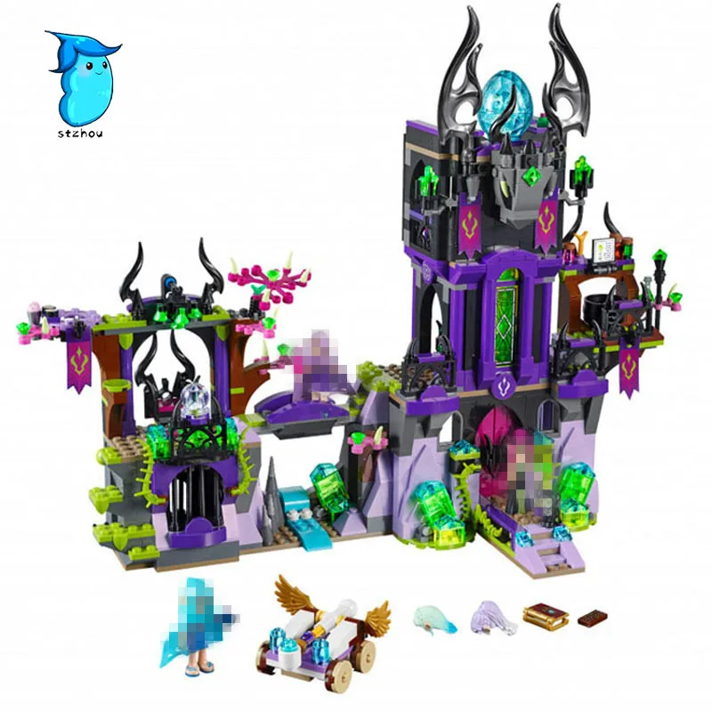 

StZhou 1023pcs bela new Elves Laguna Dark Magic Castle education Fairy building blocks girls children's toys compatible lepin