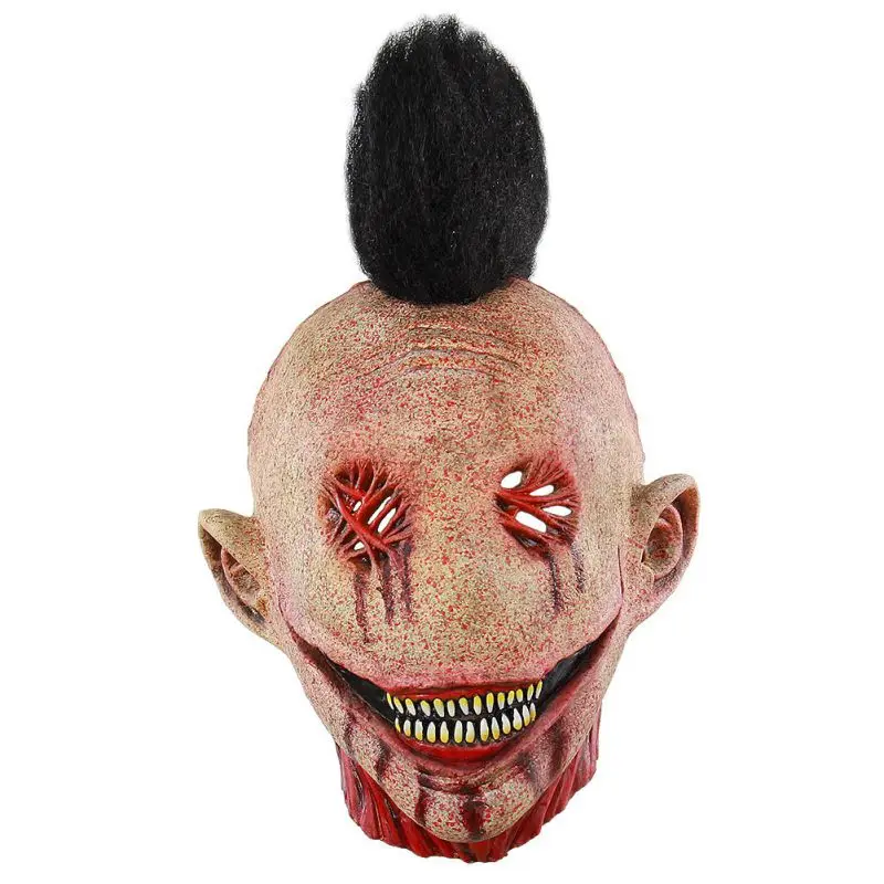 Латексная маска на Хеллоуин, для взрослых, для всего лица, страшные Вечерние Маски, Хэллоуин пугающая Маска Клоун для косплея Вечерние Маски, реквизит - Цвет: E
