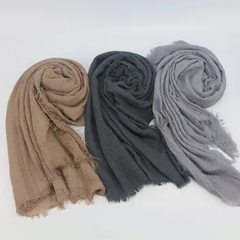 Muslim women crinkle hijab scarf c