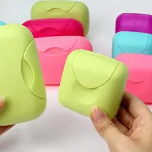 100 шт/партия креативный стиль конфетного цвета мыло в мини-формате посуда пластиковая ванная тарелка с крышкой