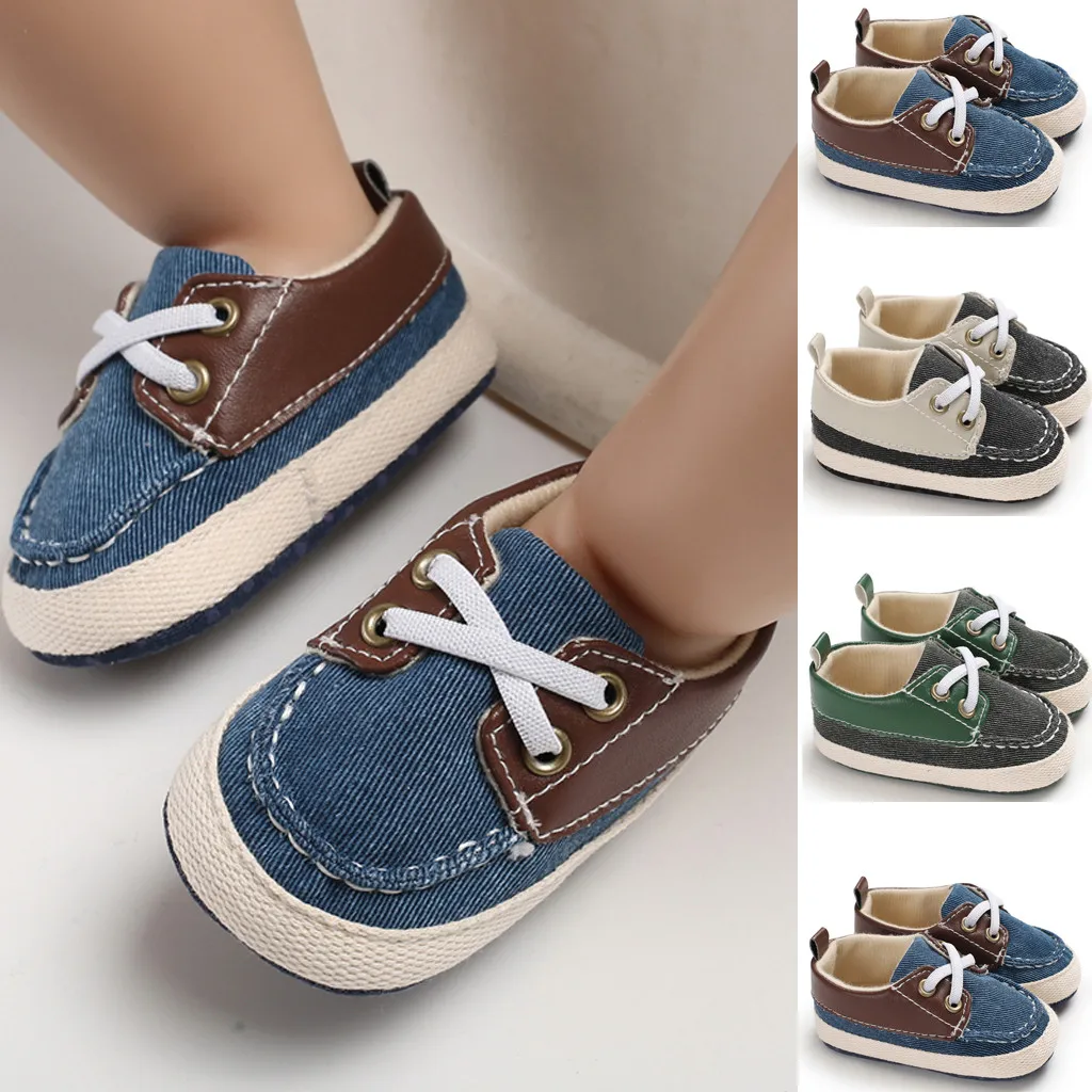 

2019 Canvas Newborn Baby Shoes Sport Breathable Baby boy Sneakers Brand Kids Shoes for Denim Casual Flat Canvas Shoes