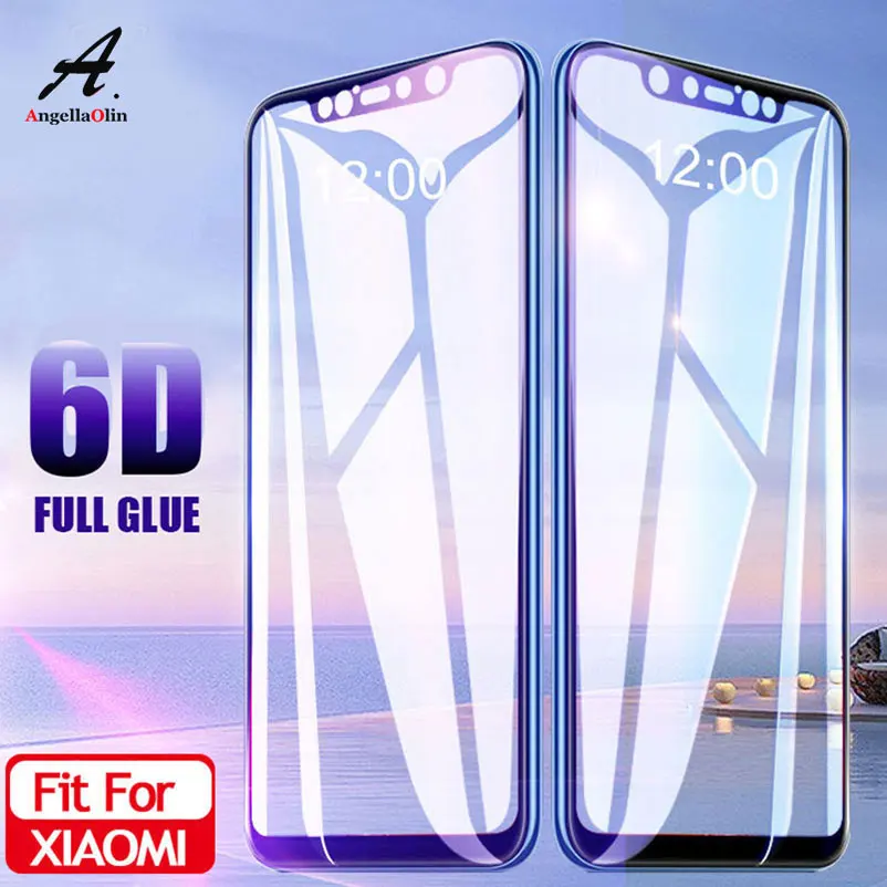 

6D Screen Protector Tempered Glass For Xiaomi pocophone f1 Redmi 5A 5 6 6A S2 Note 5 Pro Mi 6X A2 5X A1 8 SE Mix 2 3 Film full