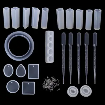 

1 Set Silicone Mold Jewelry Epoxy Mould Tool Set For DIY Craftsmanship Pendant Bracelet Mold Decorations Handmade Tools