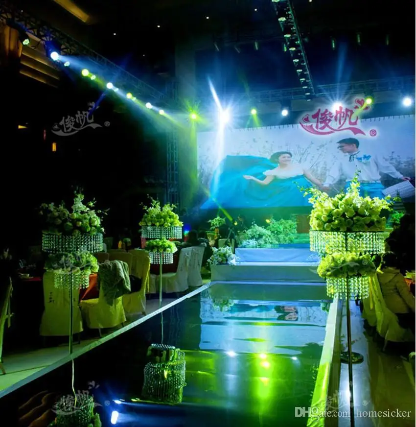 Luxury Wedding Centerpieces Aisle Runner Mirror Carpets For Wedding T Station Decoration Gold Silver Purple Rose Red color Available