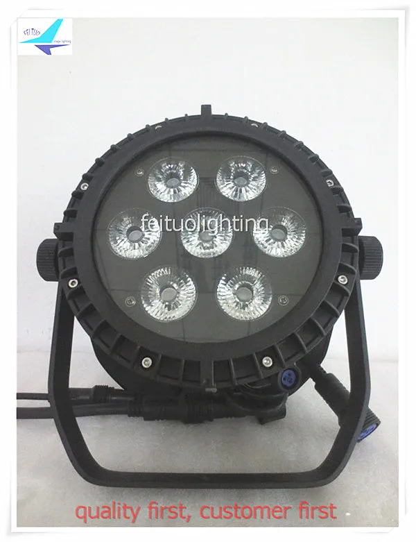 

free shipping 20pcs/lot IP65 Outdoor Par Lighting DJ 7x10w RGBW 4IN1 Par Can Light DMX Wedding Decor Lamp Par64 Disco DJ Wash