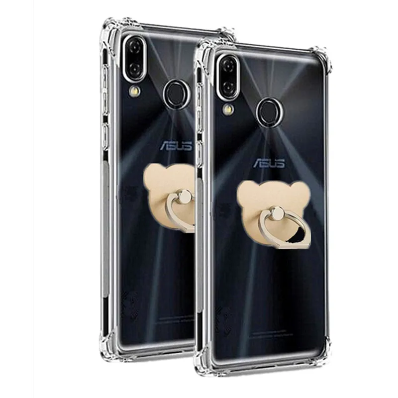 

Transparent Anti-knock Ring Soft TPU Phone Case for Asus ZE520KL ZC520TL ZC551KL ZC553KL ZE553KL ZS571KL ZC521TL ZB550KL Cover