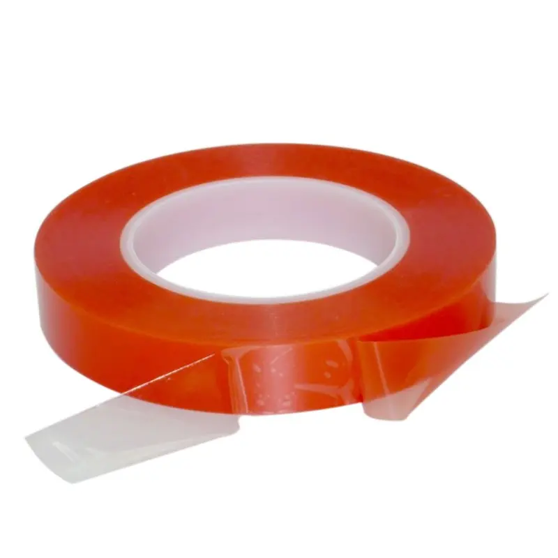 

2/3mm 50M Double Sided Tape Strong Acrylic Glue Red Film Clear Sticker for Mobile Phone LCD Pannel Display Screen Repair