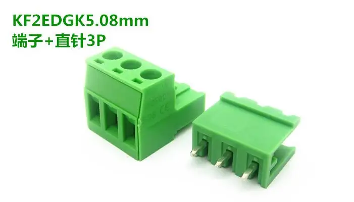

Free shipping 10 sets ht5.08 3pin Terminal plug type 300V 10A 5.08mm pitch connector pcb screw terminal block