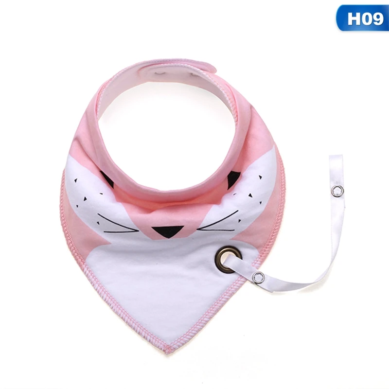 9 1PCS Baby Bibs With Pacifier Hangers More Pattern Newborn Infant Baby Bibs Girl Bandana Burp Cloth Feeding - Цвет: 9