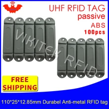 UHF RFID металлическая бирка 915 м 868 110*25*12,85 мм 100 шт. Прочный ABS сталь приклад укладки Смарт карты пассивный RFID метки