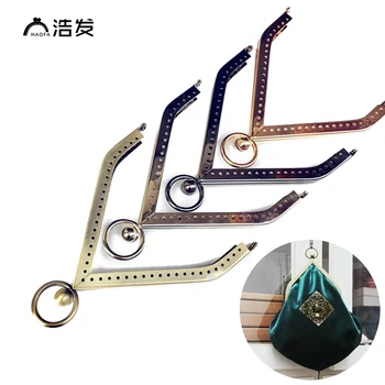 

HAOFA 11CM 4pcs Metal Purse Frame Smooth Bag Clutch Frame DIY Sewing Happy House High Quality Kiss Clasp Purse Frame Bag Parts