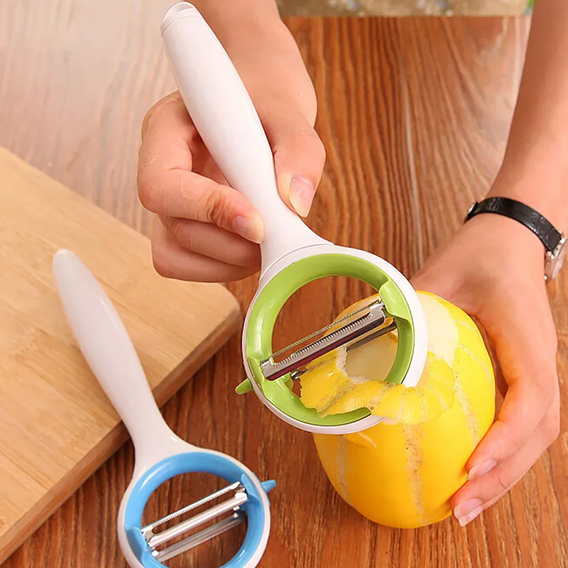 Creative Fruit vegetable Peeler Rotary Stainless Steel blade Plastic