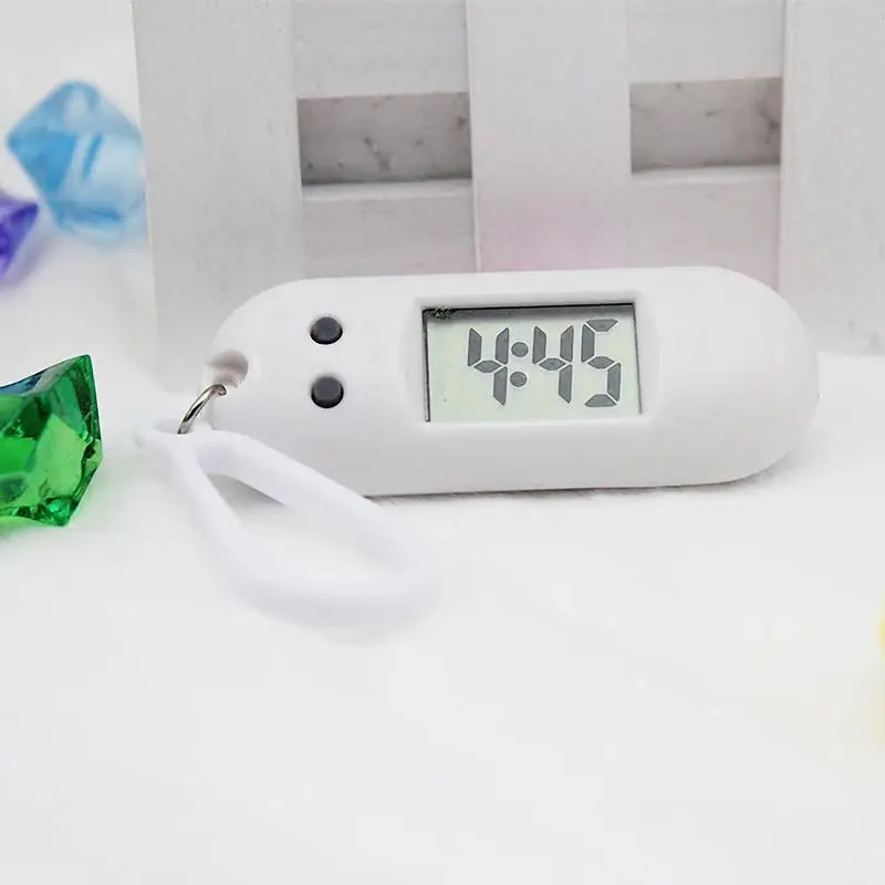 Unisex Student Keychain Electronic Clock Sports Timer Hook Digital