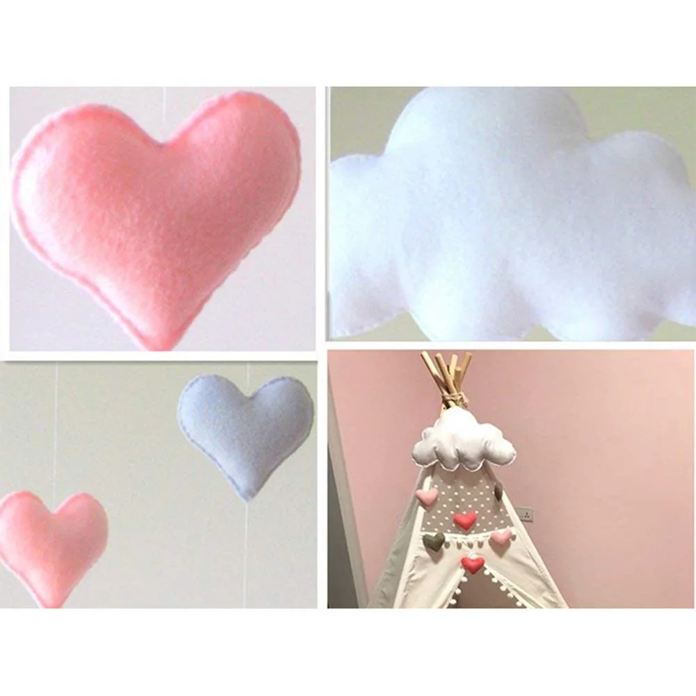 Hanging Felt Baby Pendant Children Bedroom Mobile Loving Heart Cloud Cute Ceiling Gift Home Decor