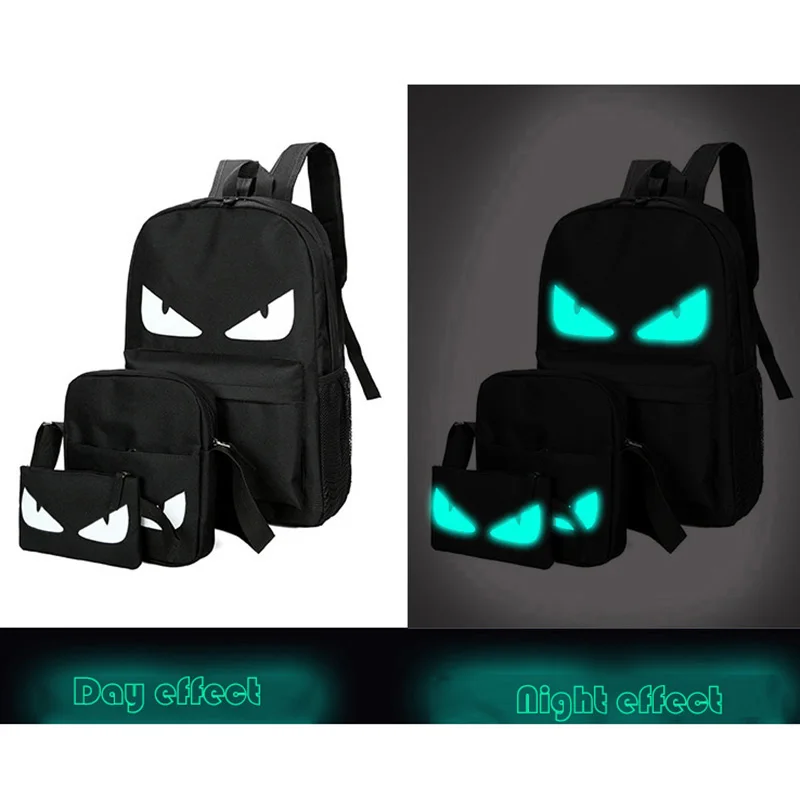 Senkey style Men font b Backpack b font Fashion Travel Noctilucent Male Anime Schoolbag For Teenage