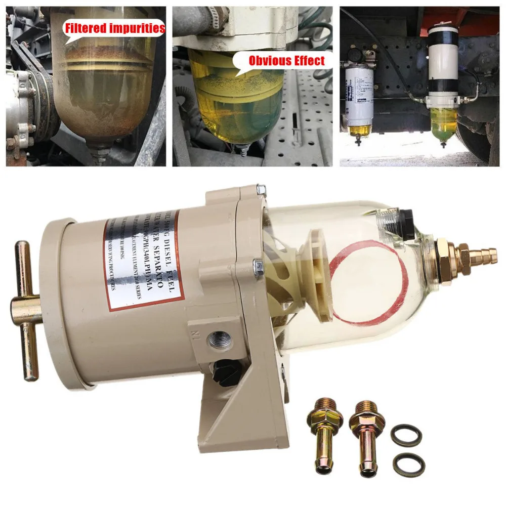 500FG 500FH Diesel Engine Fuel Water Separator Assembly Include 2010PM Fuel Filter Water Separator Racor Filter