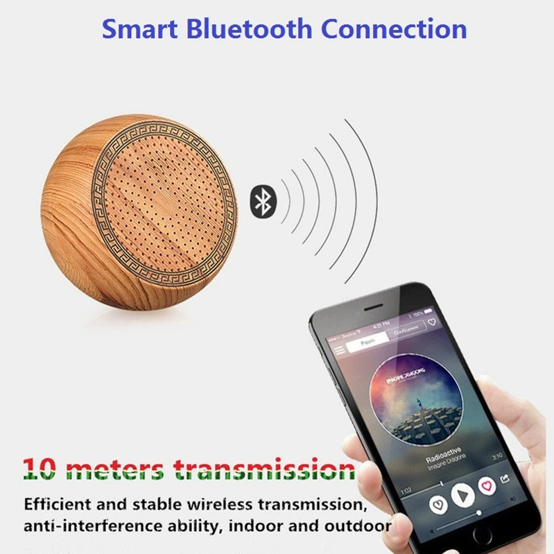 TOPROAD деревянный Bluetooth динамик беспроводные стерео колонки бас саундбар