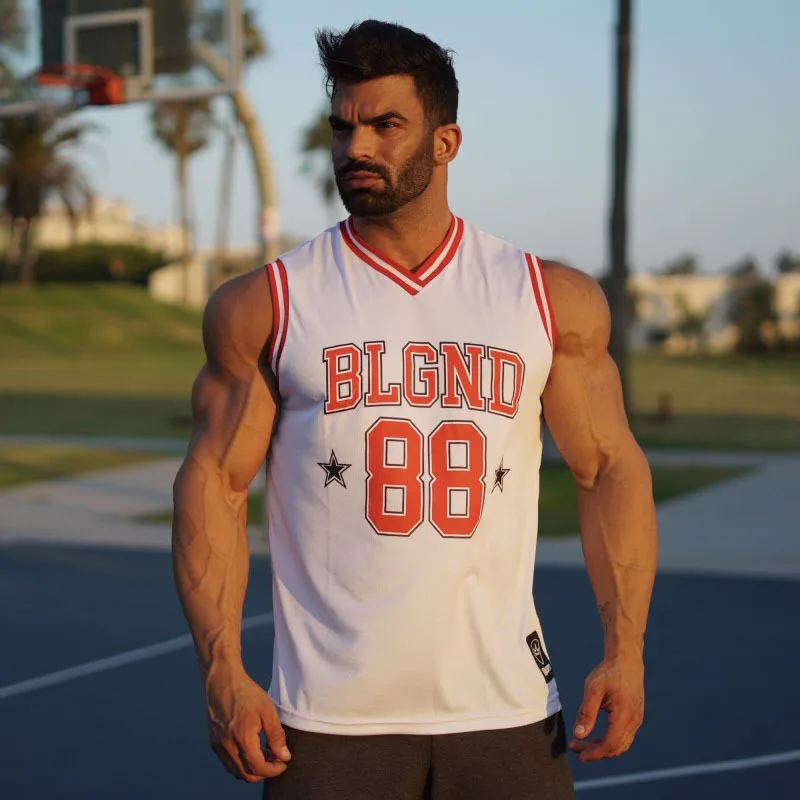 

Roba Hombre Bodybuilding Men's Sleeveless Fitness and Hygroscopic Sports vest Men's vest Quick-drying Netcloth Fitness Clothing