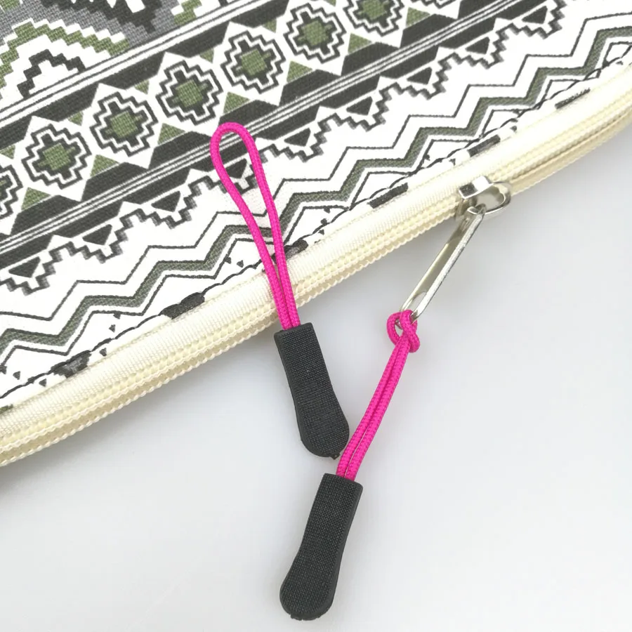 20Pcs Tent Backpack Zipper Pull Puller Rope Tag Fixer Zip Cord Tab Replacement Clip slider Buckle Travel Bag Suitcase Clothes
